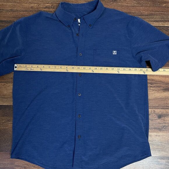 Huk Blue Casual Button Down Shirt - Picture 7 of 9